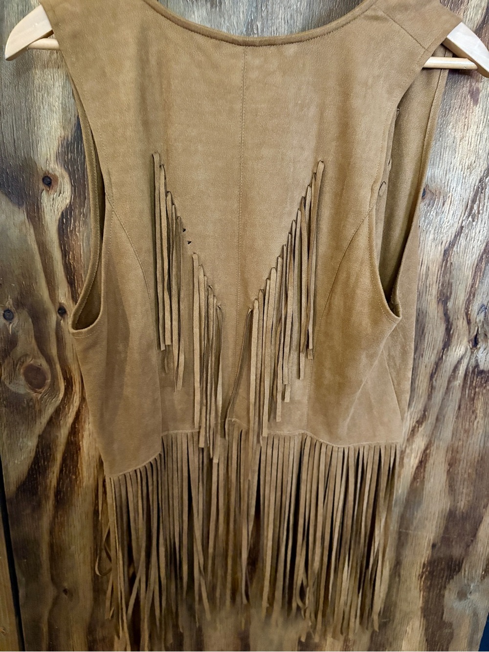 Entro Brown Suede Fringe Vest